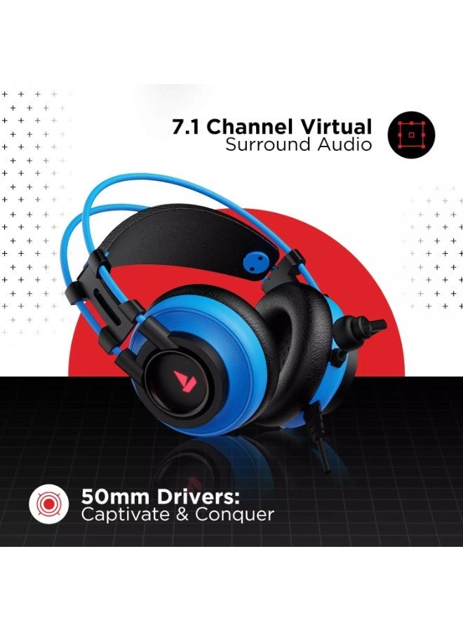 boAt Immortal IM200 7.1 USB RGB Gaming Headset - Cmedia Audio Chipset 50mm Drivers - ENx Microphone - Software Support - Image 3